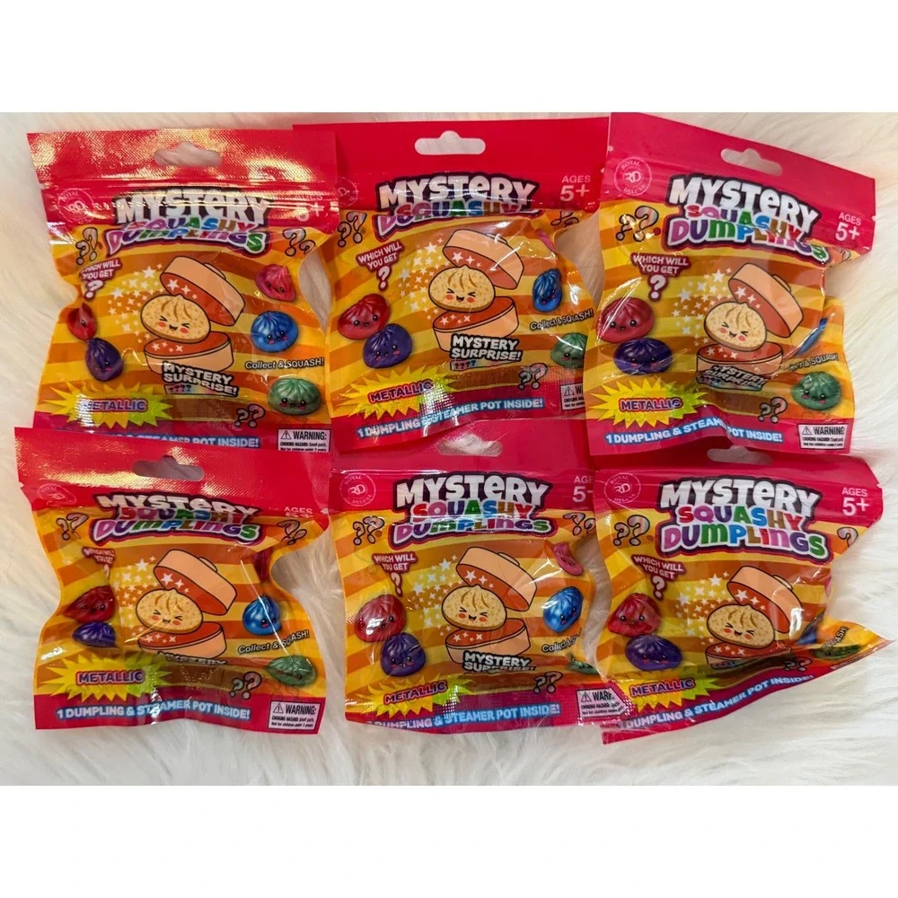 Lot of 6 Mystery Squashy Dumplings Metallic Series Blind Bag Royal Deluxe